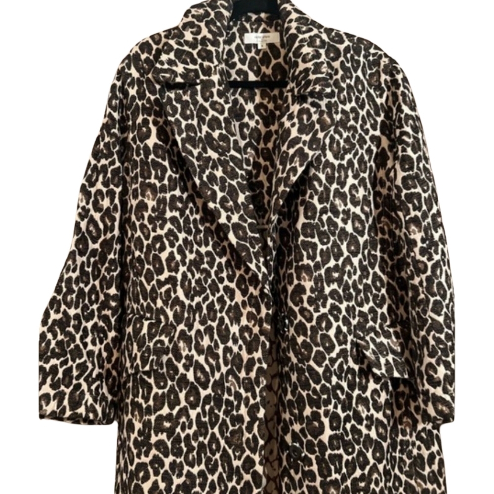 Victor Alfaro Leopard Jacquard Coat XS - Picture 3 of 15